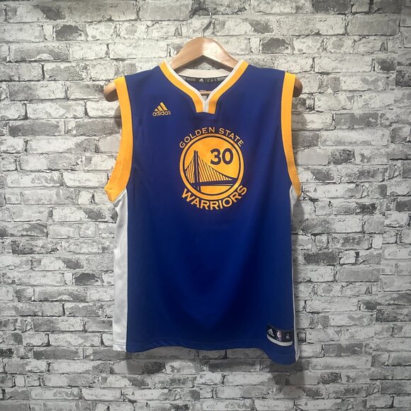 EUC Adidas NBA Golden State Warriors Stephen Curry #30 Jersey Youth XL (18/20) - Picture 1 of 15